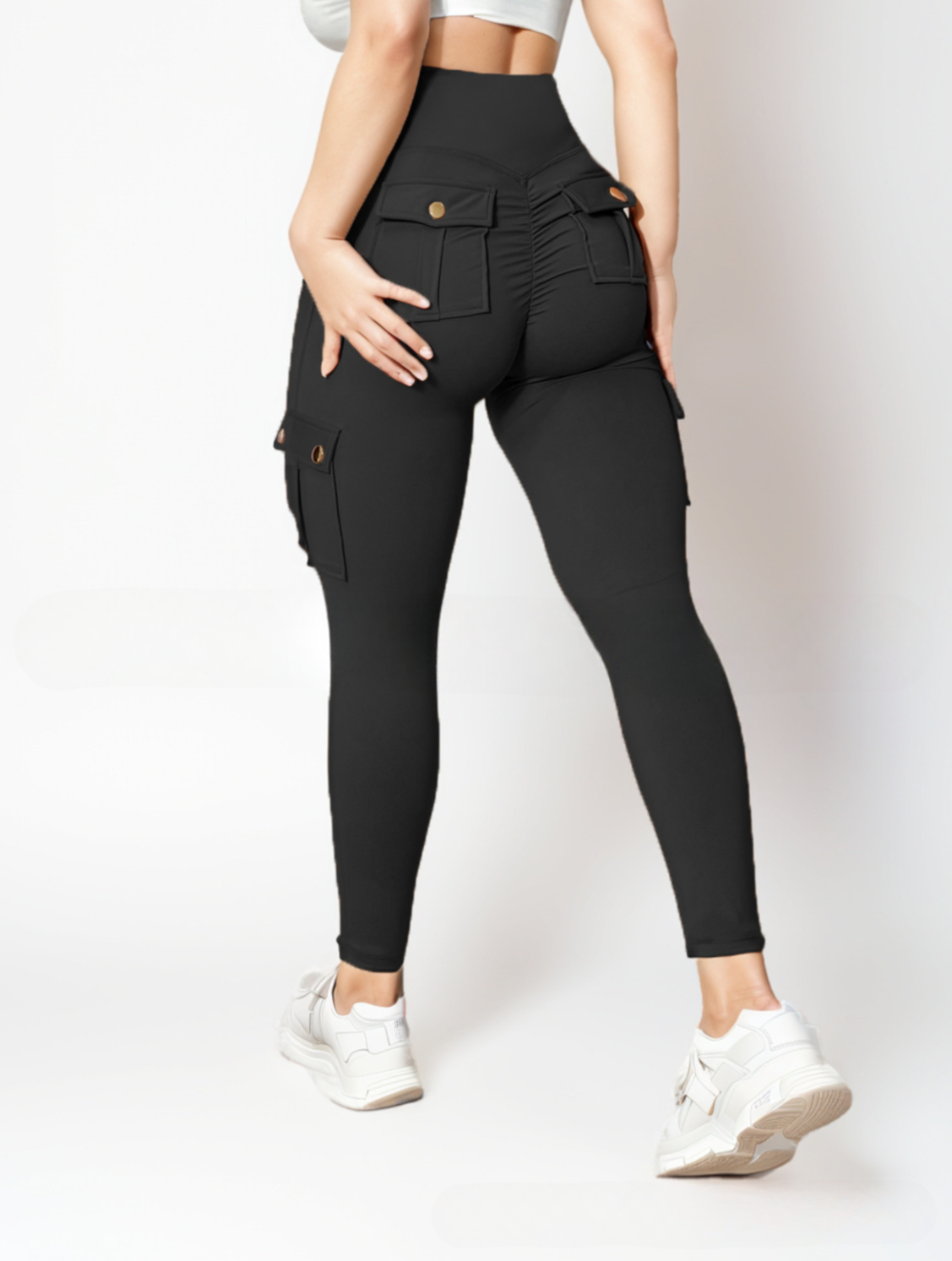 Alice – Pantalon taille haute tendance avec plusieurs poches et coupe décontractée