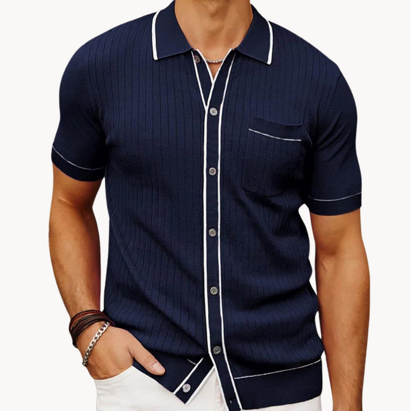 Alexander - Chemise à manches courtes avec bouton sur le devant et poche pratique