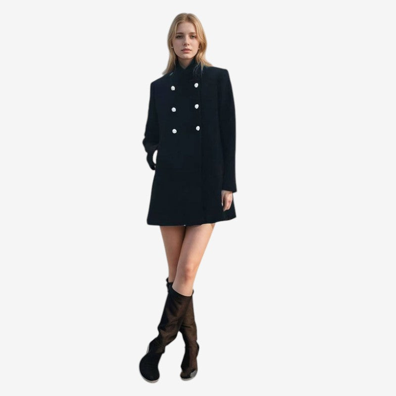 Trench-Coat Femme Long Double Boutonnage – Élégant, Coupe-Vent, Ceinture Réglable, Style Chic Décontracté Printemps Automne