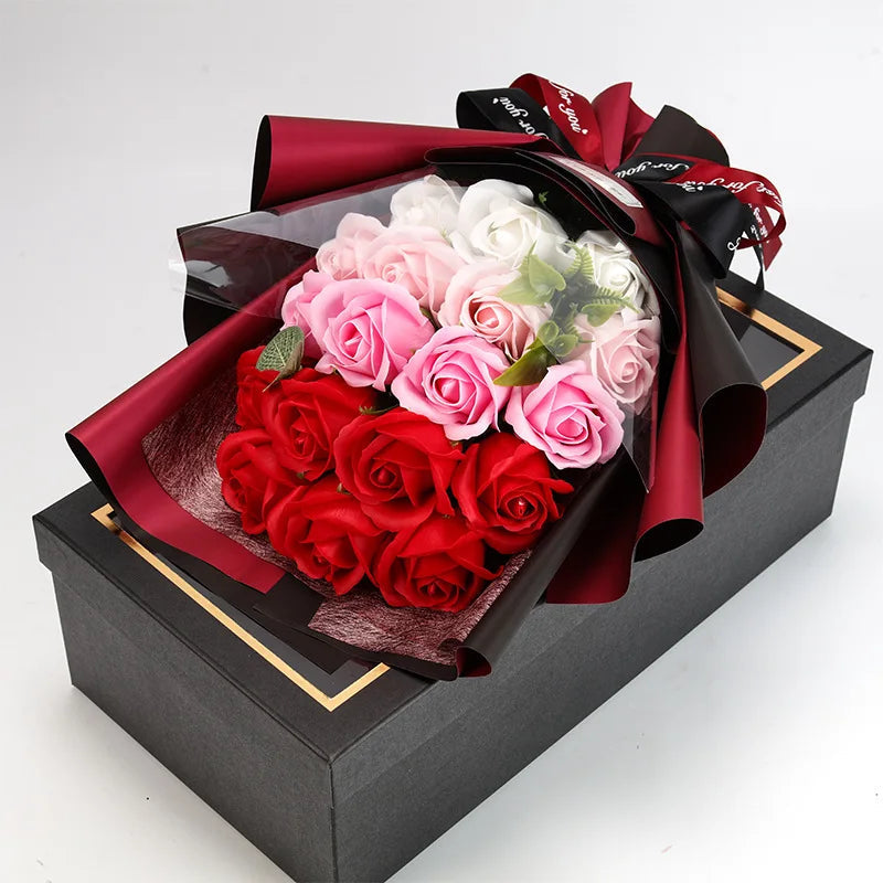 BrightBloom – Bouquet de roses artisanal avec une sélection de fleurs luxuriantes