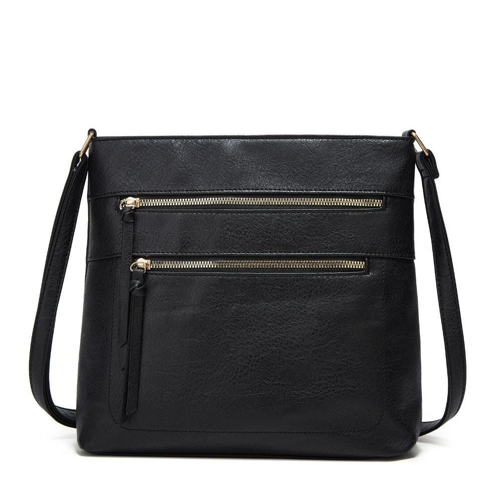 Alessia - Sac à bandoulière tendance avec compartiments zippés et confort quotidien