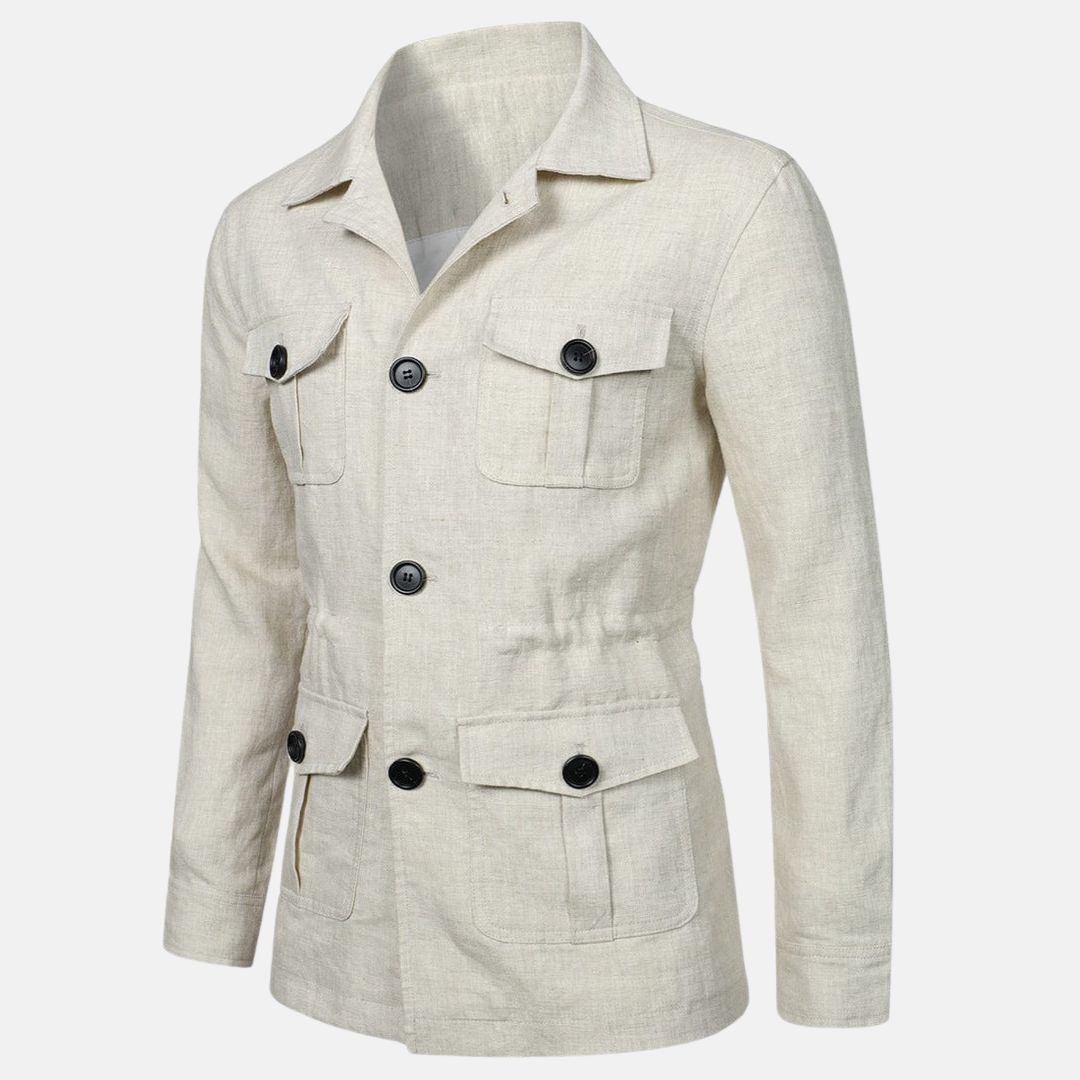 Alexander – Veste classique à manches longues avec plusieurs poches et col