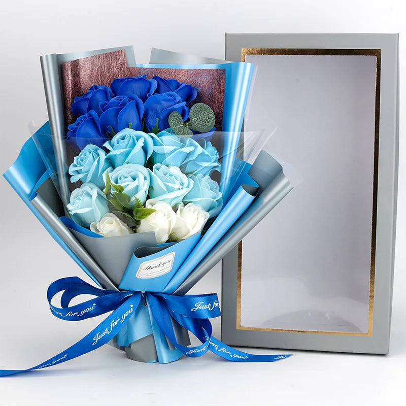 BrightBloom – Bouquet de roses artisanal avec une sélection de fleurs luxuriantes