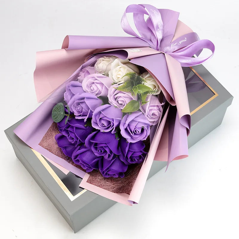 BrightBloom – Bouquet de roses artisanal avec une sélection de fleurs luxuriantes