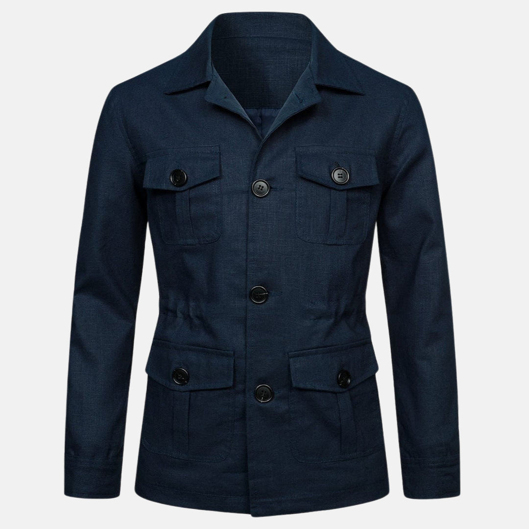 Alexander – Veste classique à manches longues avec plusieurs poches et col