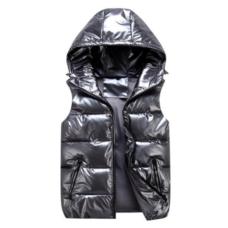 Adam – Veste à capuche élégante sans manches avec fermeture à glissière