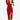Vestido Midi Escote con Abertura y Mangas Largas