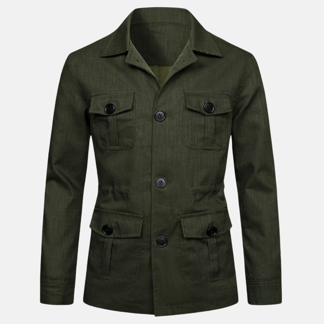 Alexander – Veste classique à manches longues avec plusieurs poches et col