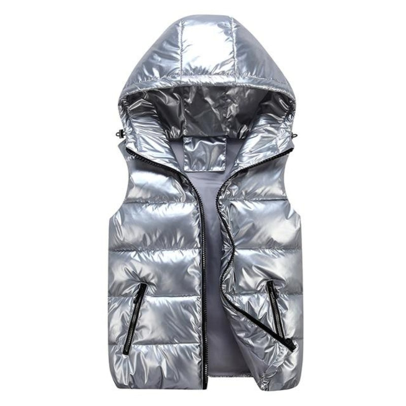 Adam – Veste à capuche élégante sans manches avec fermeture à glissière