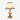 Lampe de table en verre chromé motif floral