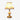 Lampe de table en verre chromé motif floral