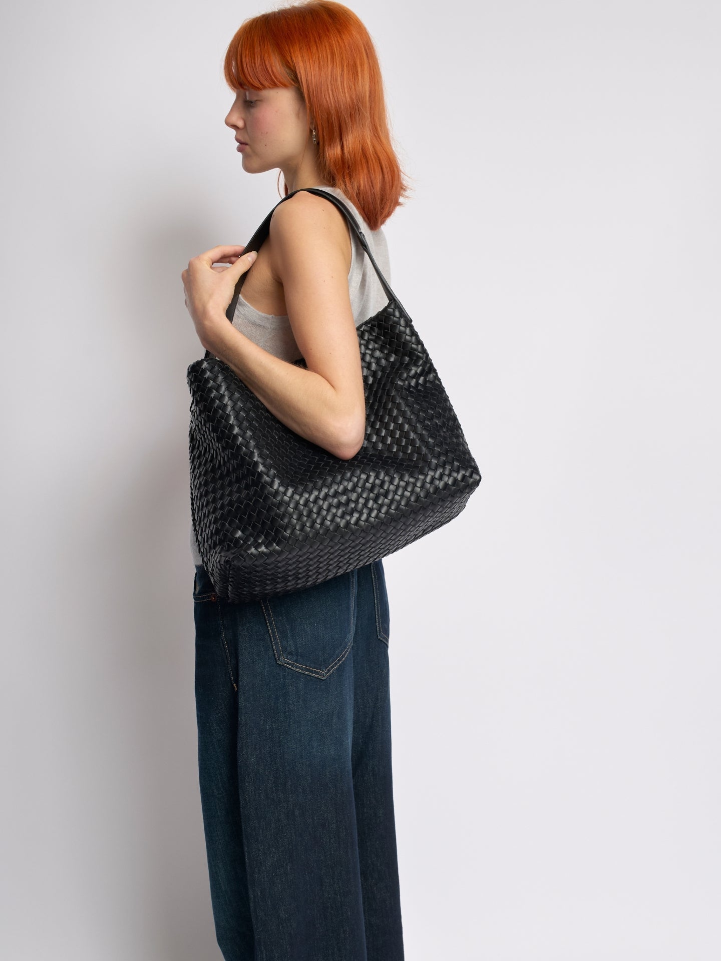 Sabine – Sac bandoulière léger au design tressé et grande capacité