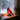 Lampe de bureau LED oiseau cardinal en verre