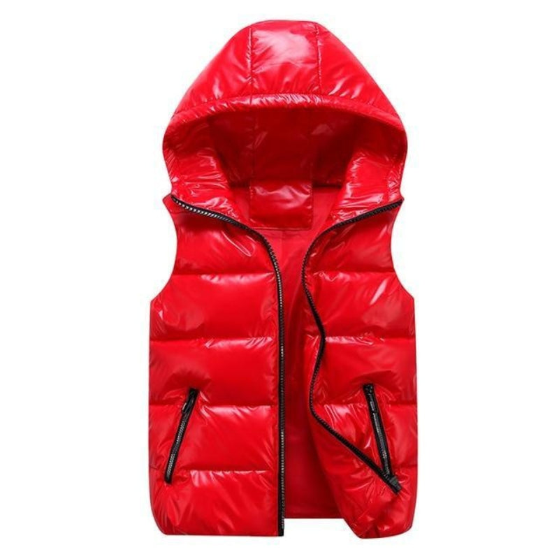 Adam – Veste à capuche élégante sans manches avec fermeture à glissière