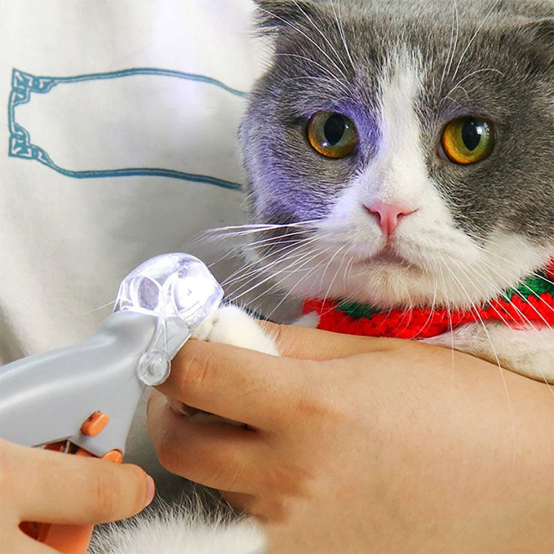 ClipEase - Coupe-ongles compact pour animaux de compagnie avec lame incurvée et protection pour une coupe facile