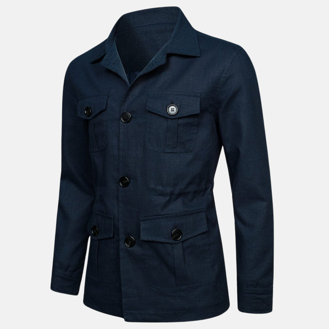 Alexander – Veste classique à manches longues avec plusieurs poches et col