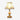 Lampe de table en verre chromé motif floral