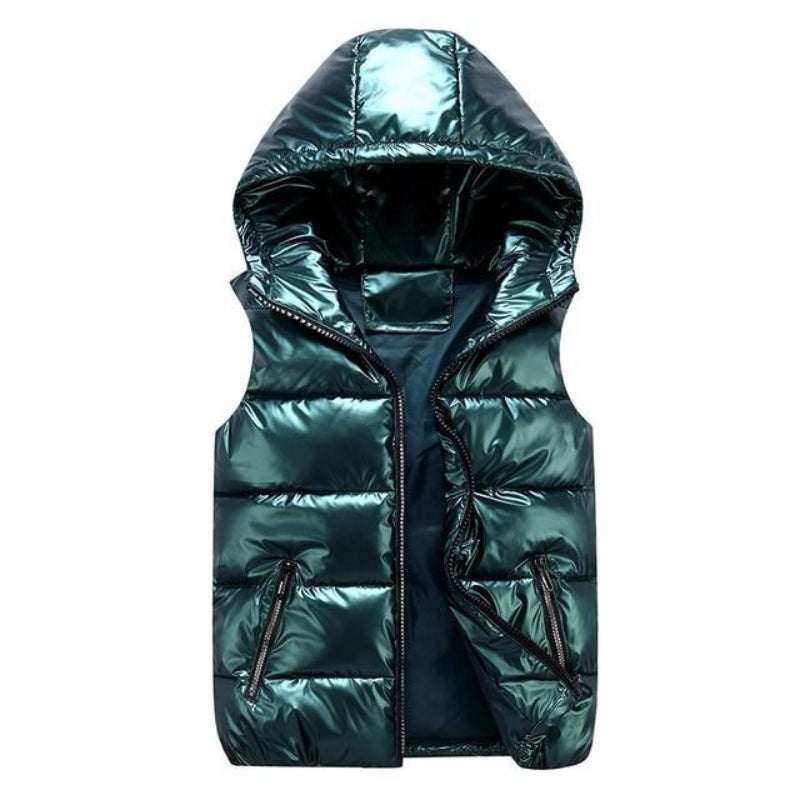 Adam – Veste à capuche élégante sans manches avec fermeture à glissière