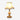 Lampe de table en verre chromé motif floral