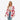 Aylin – Gilet boutonné à manches longues, col en V et imprimé