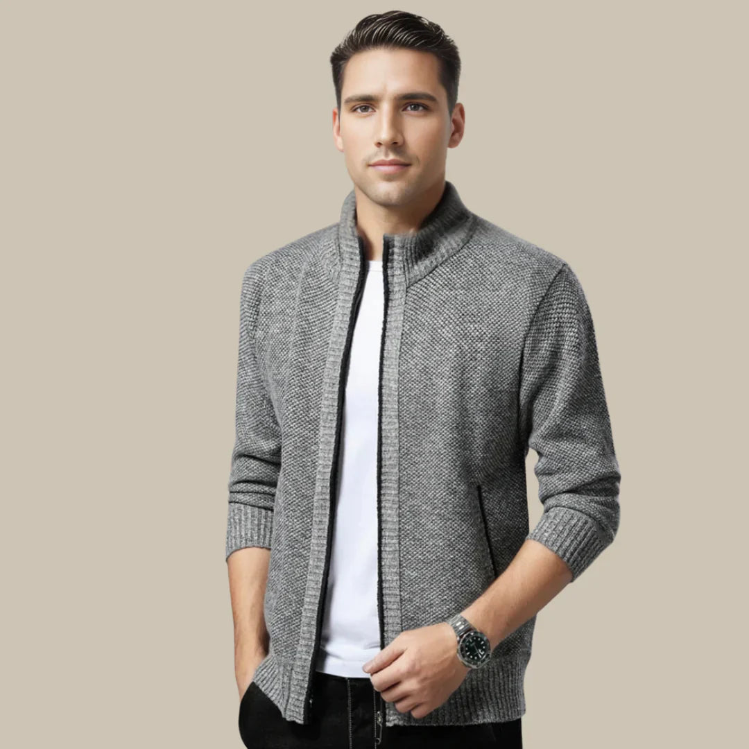 Caleb - Veste élégante à fermeture éclair avec col montant pour un style sophistiqué