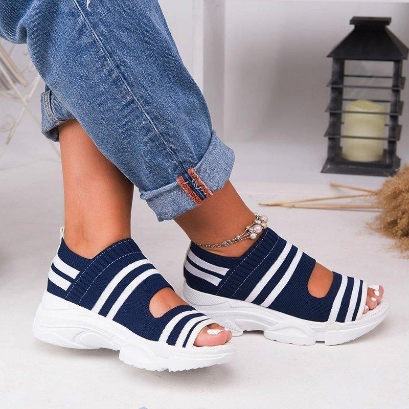 Victoria – Sandale tendance à bout ouvert avec un design classique et une coupe décontractée