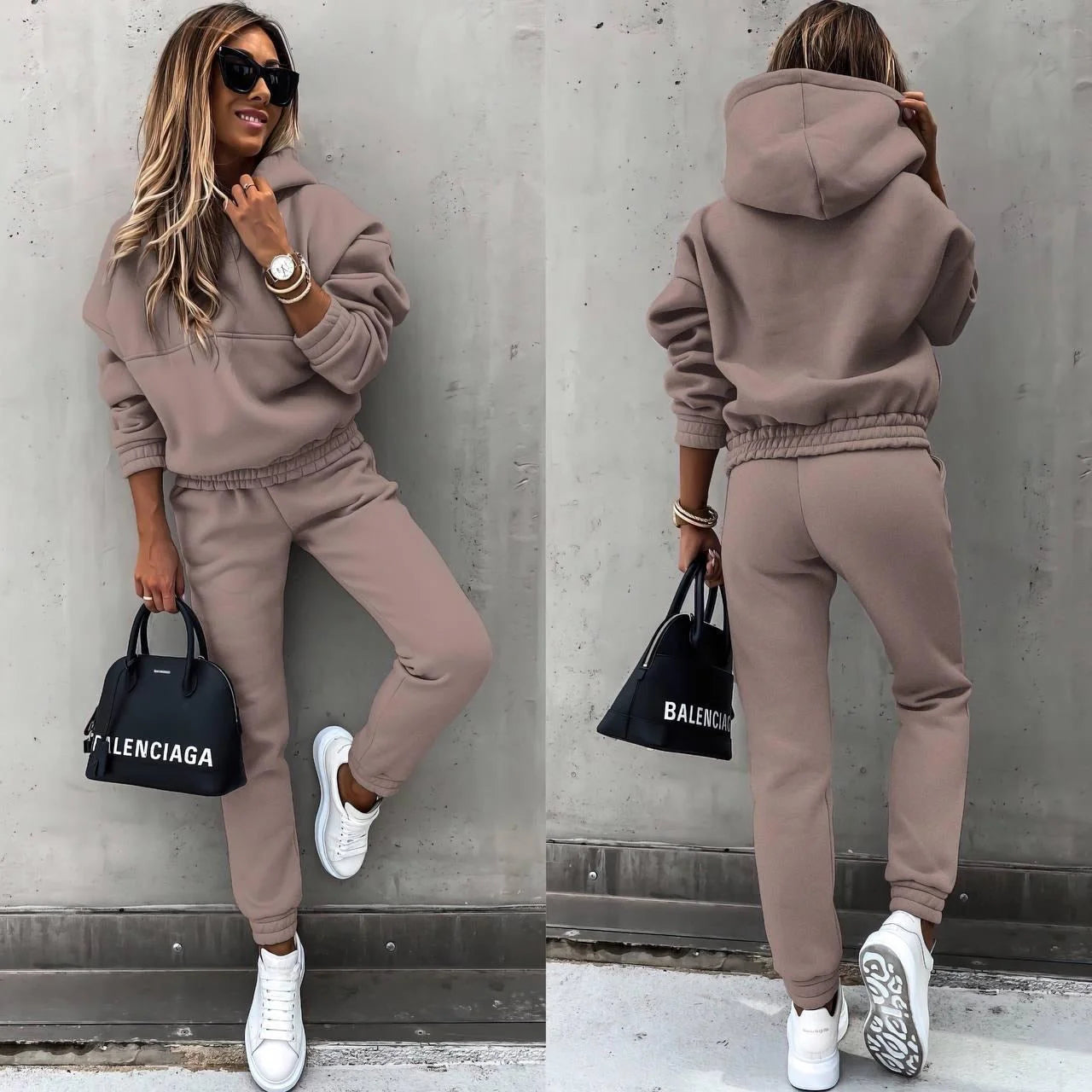 Nora – Ensemble de vêtements d'intérieur élégant avec sweat à capuche et pantalon de jogging