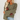 Pull femme ample col V motif fleuri imprimé