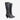 Bottes montantes femme bout pointu talon carré zippées
