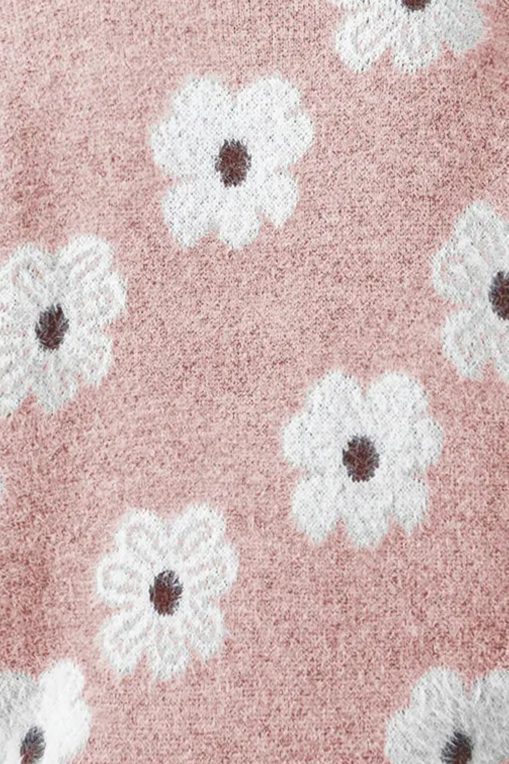 Daisy - Pull fleuri à demi zip pour un style sans effort